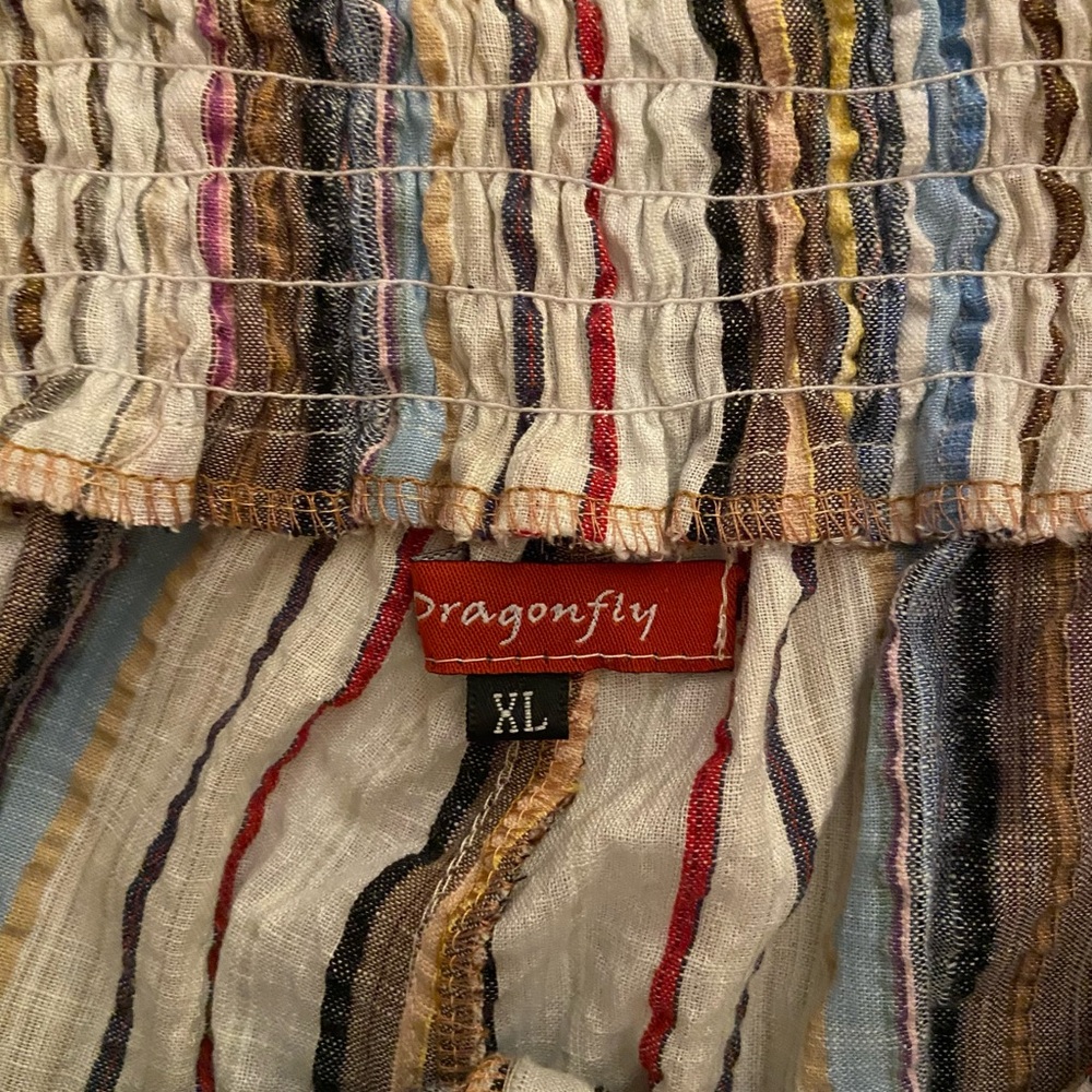 Seersucker Striped Wide leg Pants - Picture 4 of 6
